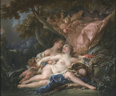 Die Nymphe Kallisto, verführt von Jupiter in der Gestalt von Diana von François Boucher